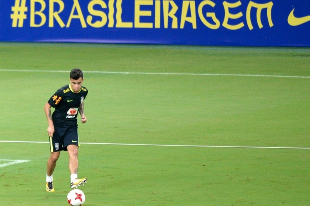 Le milieu de terrain brésilien Philippe Coutinho, le 2 septembre 2017 à Manaus. AFP