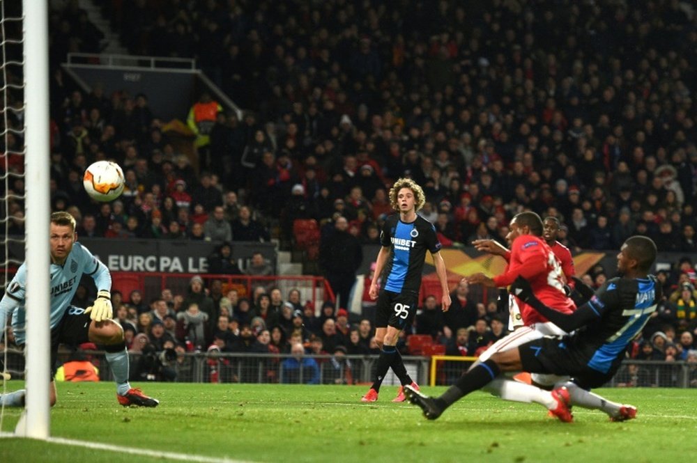 Man Utd thrill with 5-0 thumping of Brugge. AFP