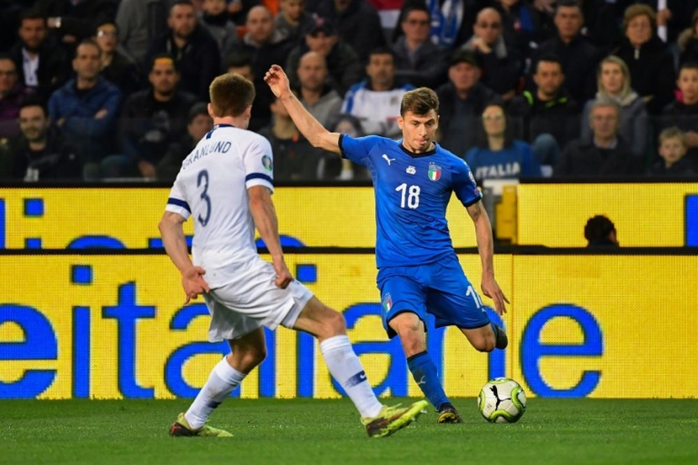 Barella avec l'Italie : 27 matchs, 0 défaite. afp