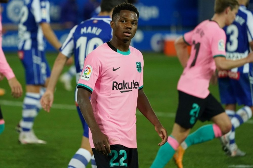 Barca intend to renew the contract of Ansu Fati. AFP