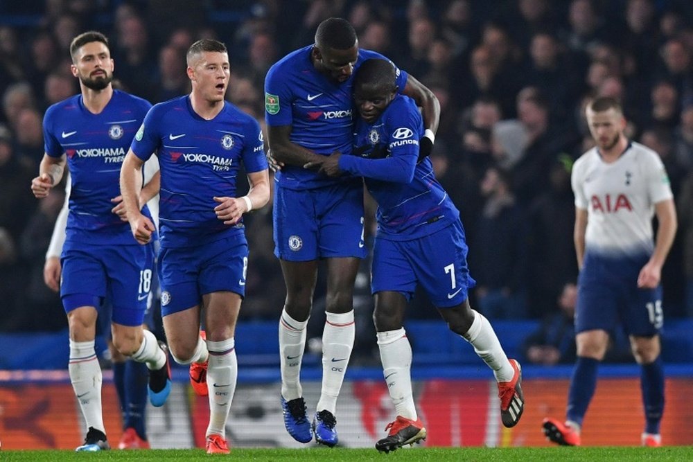 Hazard évoque Kanté. AFP