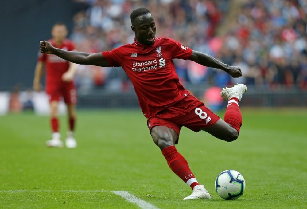 Keita was carried off with a muscular injury in the game. AFP