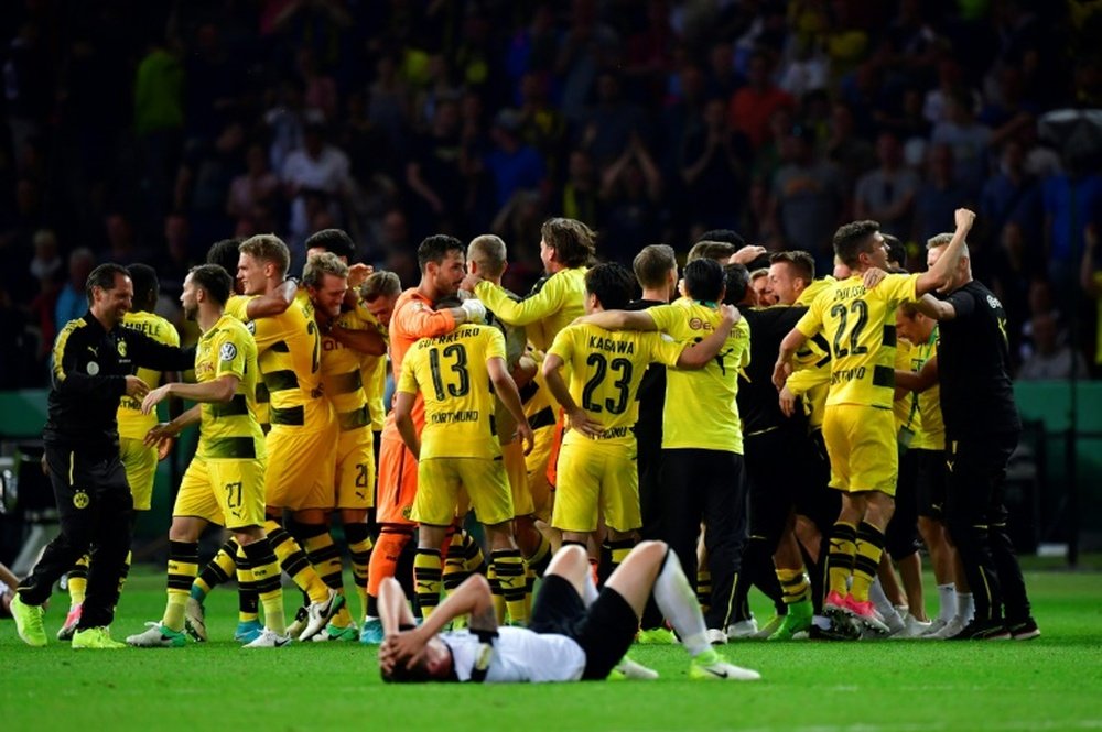 Cinco anos depois, o Dortmund voltou a conquistar a DFB POKAL. AFP
