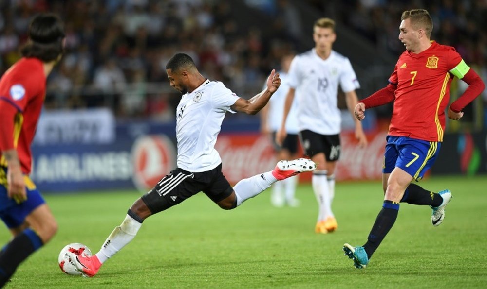 Le milieu de l'équipe d'Allemagne Serge Gnabry lors de la finale de l'Euro des -21 ans. GOAL