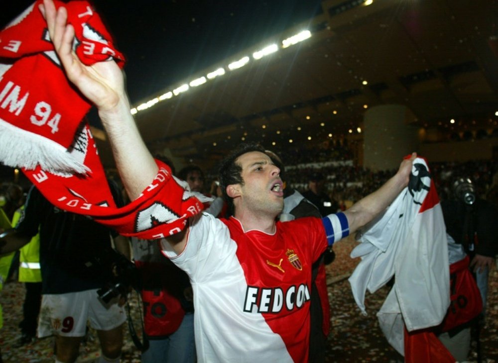 Le capitaine Ludovic Giuly, héros de Monaco vainqueur du Real Madrid en quarts de finale de C1. AFP