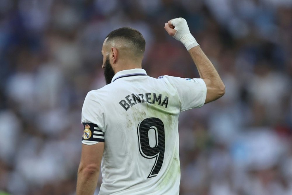 Karim Benzema podría marcharse del Madrid en 2025. AFP