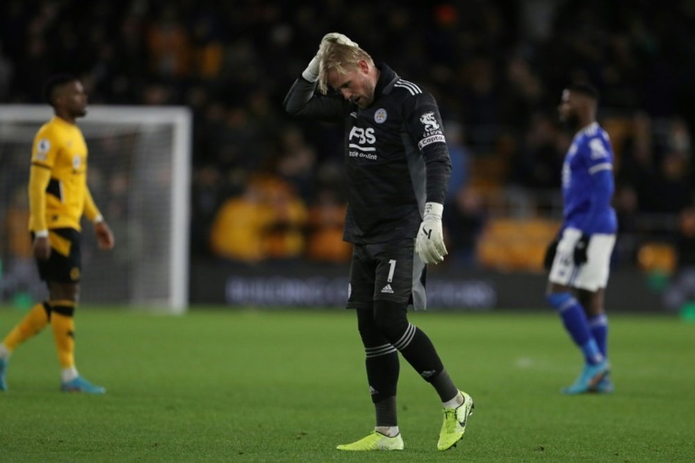 Kasper Schmeichel is set to move to Nice. AFP