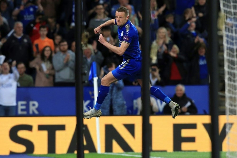 Vardy missed the last three games after a red card. AFP