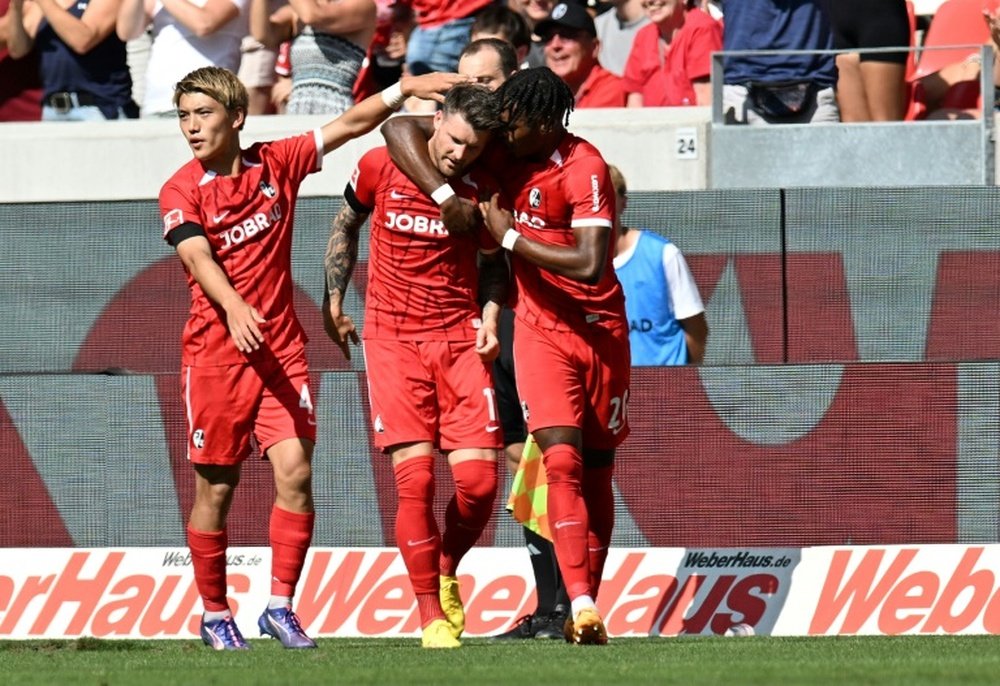 Freiburg are understood to value Doan (L) highly. AFP
