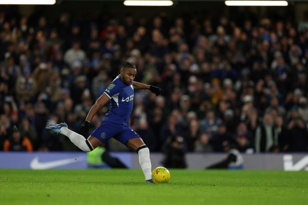 Nkunku estreou pelo Chelsea seis meses depois do esperado. AFP