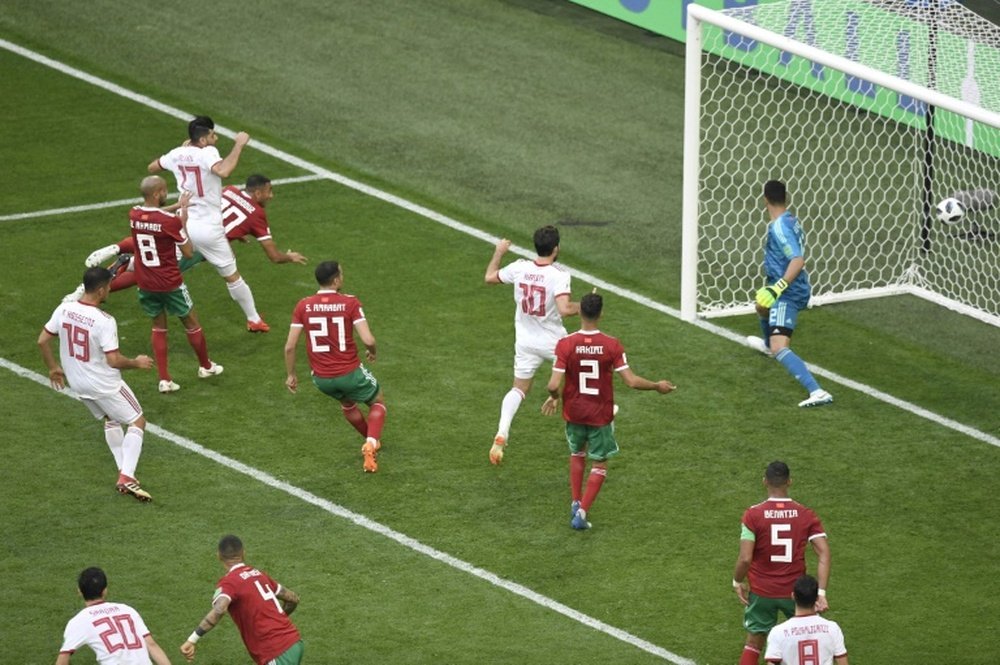 Iran's goal came late on, during added time. AFP