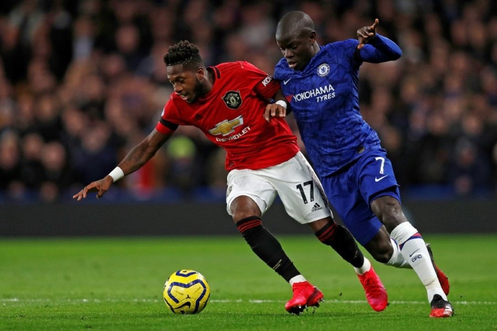O Chelsea perde Kanté para duelo contra o United. AFP