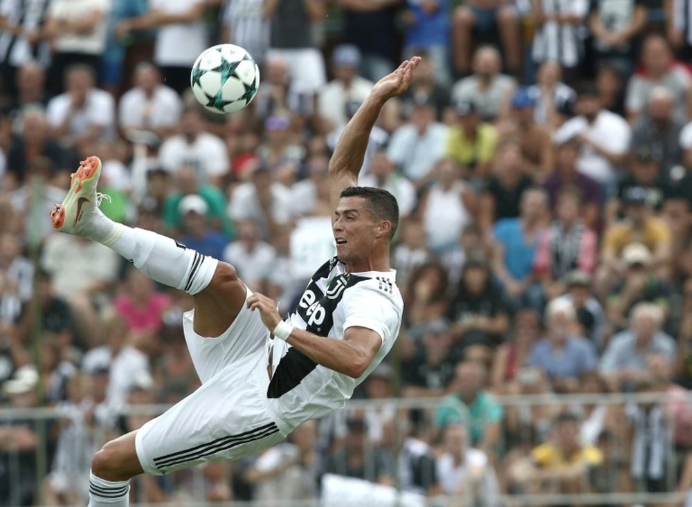 Cristiano Ronaldo lors dun match amical entre la Juventus A et la Juventus B. AFP