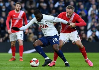 Tanguy Ndombele is close to going out on loan to Galatasaray. AFP