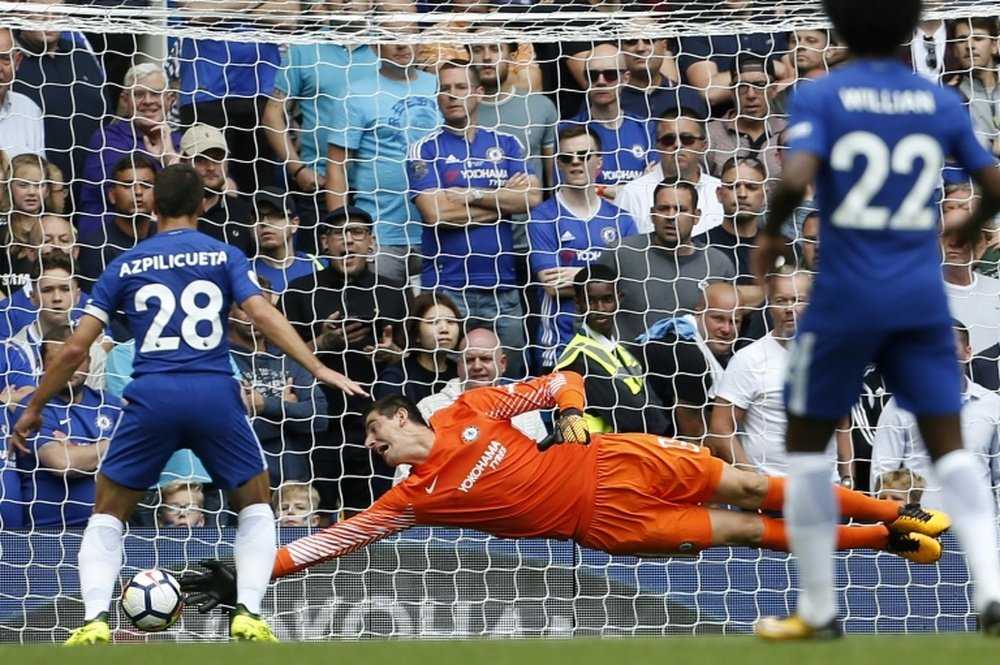 Courtois takes swipe at Spurs fans. AFP