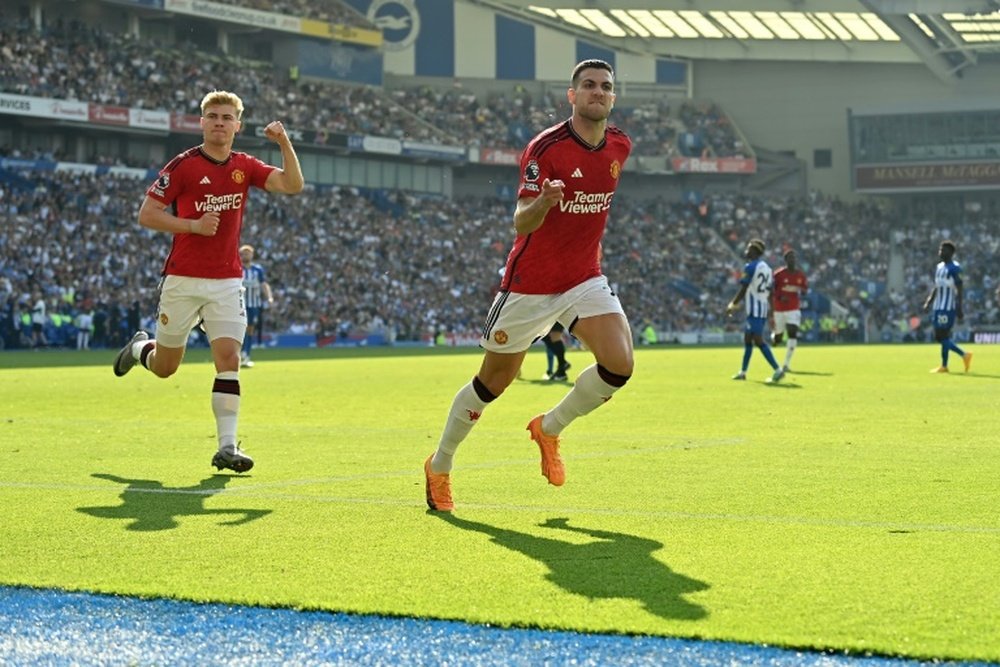 Dalot spoke to reporters on Sunday about Amorim's arrival in the team. AFP