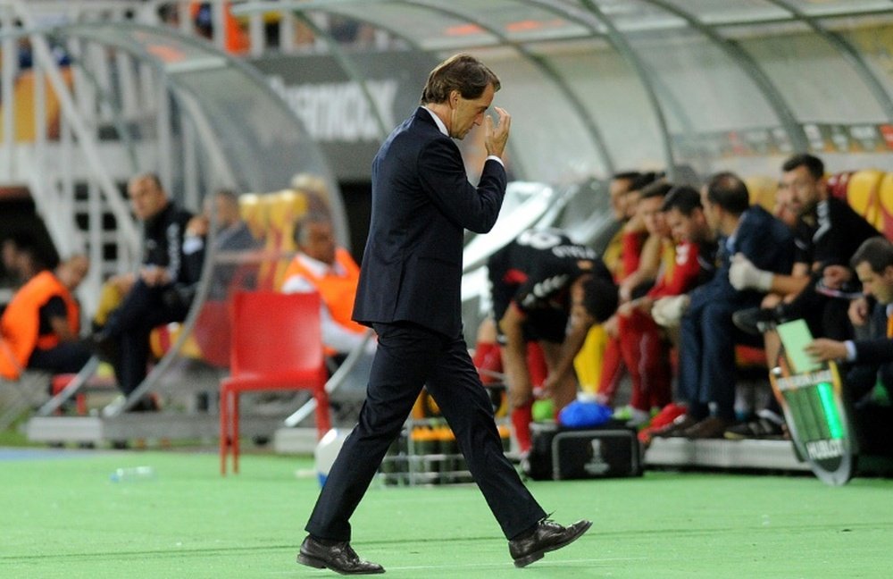 El Zenit de Mancini fracasó en la Europa League. AFP
