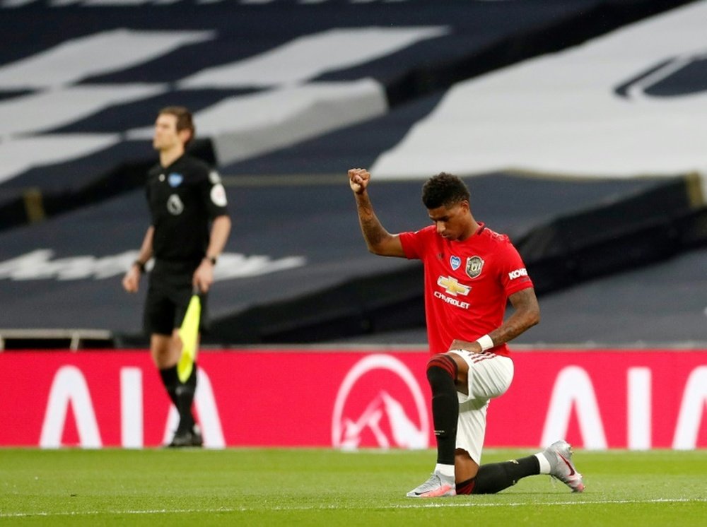Rashford has been linked with PSG. AFP