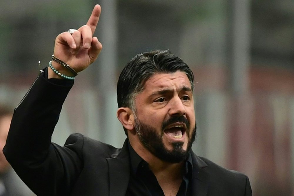 De momento, Gattuso seguirá dirigiendo al Milan. AFP