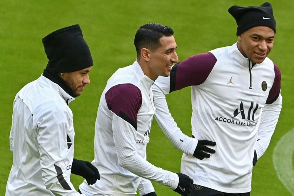 L'entraînement de Neymar avant le choc face au Bayern. AFP