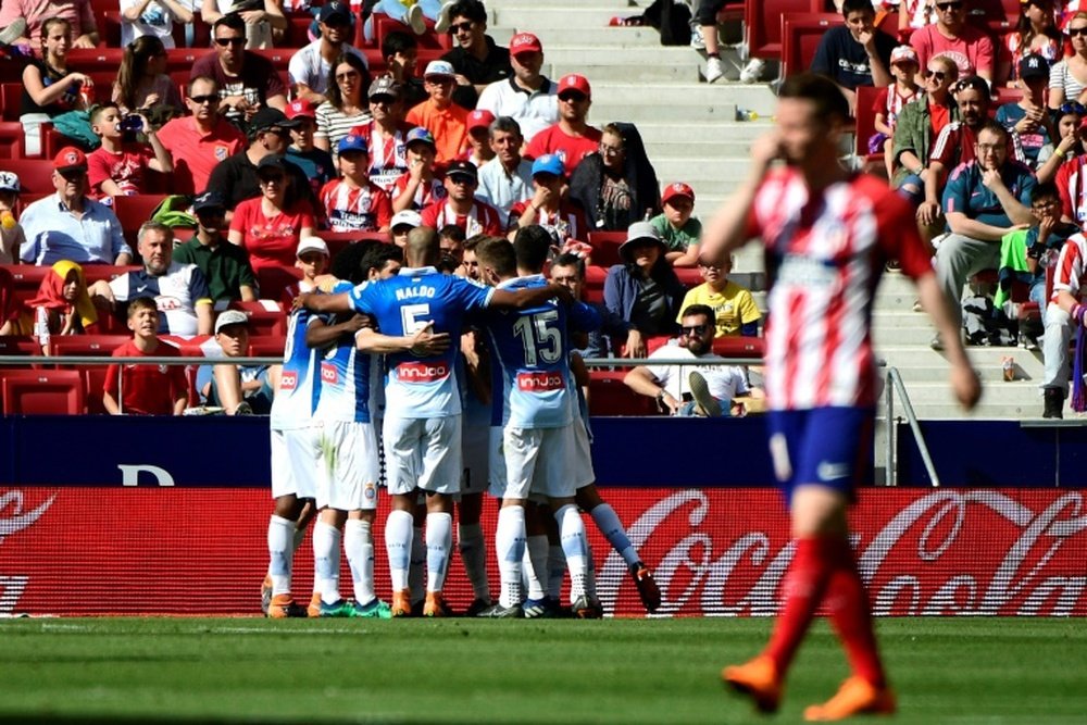 L'Atlético s'est incliné face à l'Espanyol. AFP