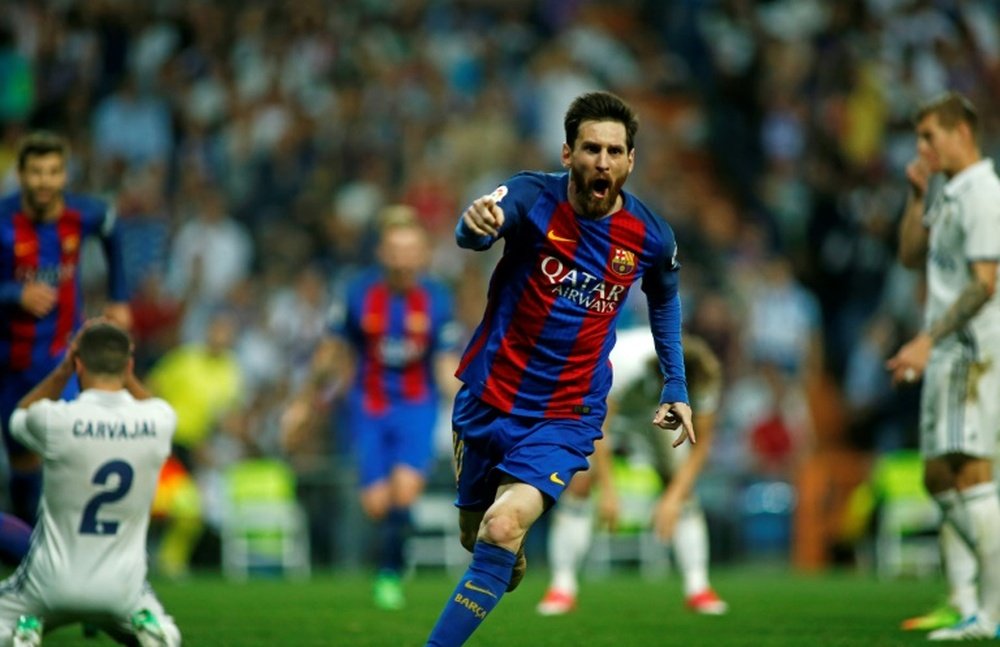 Messi scored his 500th goal for Barcelona to win at the Bernabeu.