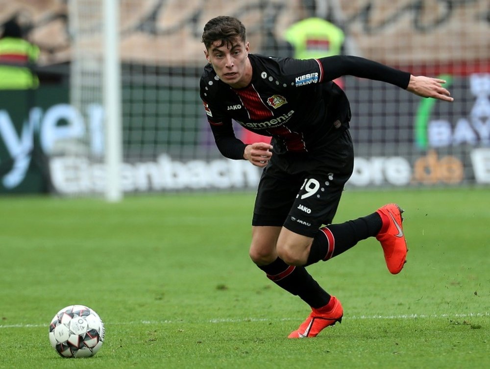 Havertz podría renovar con el Bayer Leverkusen. AFP