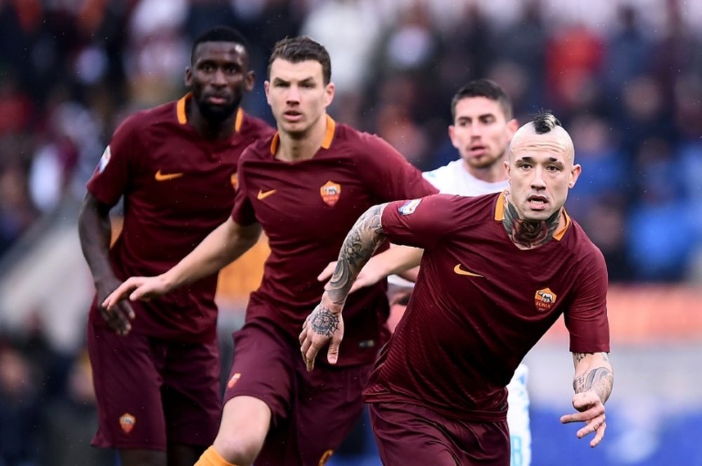 La Roma quiere seguir firme en la Serie A. AFP