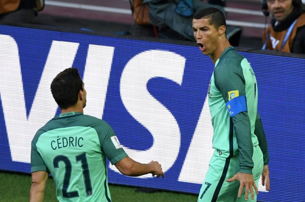 Cristiano Ronaldo, auteur du but de la rencontre face à la Russie en Coupe des Confédérations. AFP