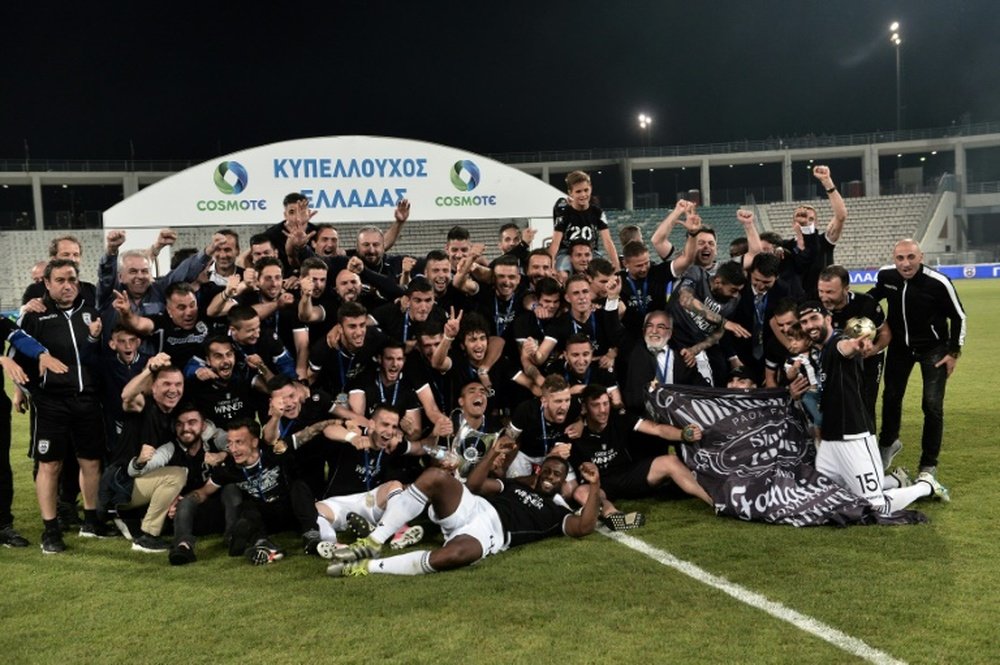 El PAOK levantó la Copa Griega en 2017. AFP