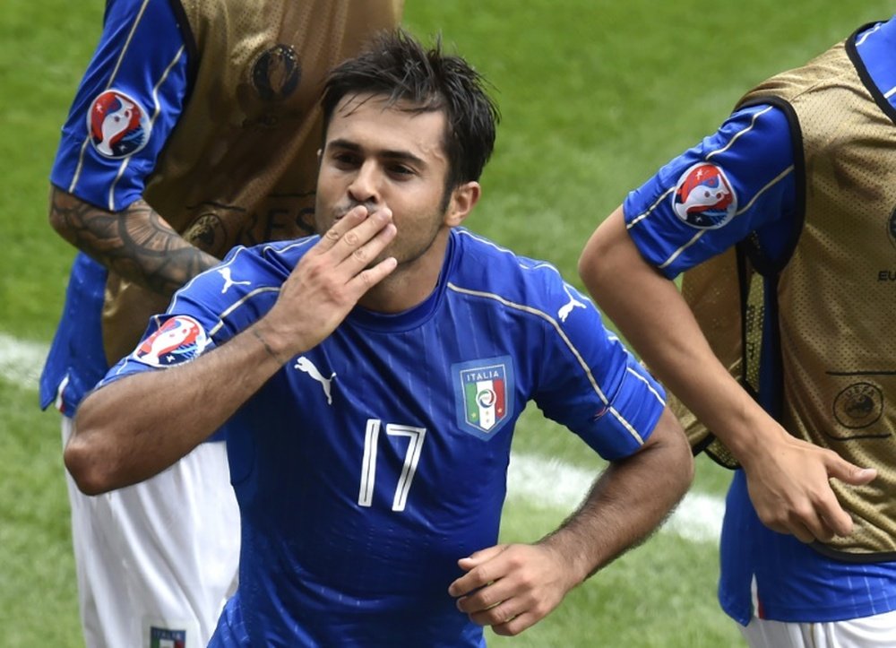 Eder logró el gol que dio la victoria a Italia. AFP