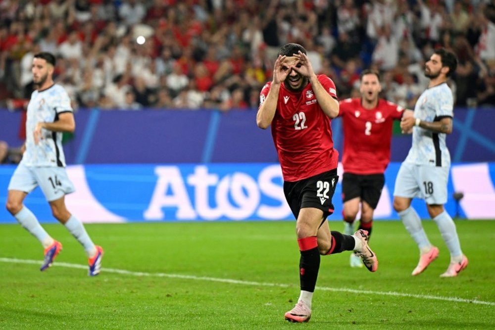 Georges Mikautadze has scored in each of the three group matches for Georgia. AFP