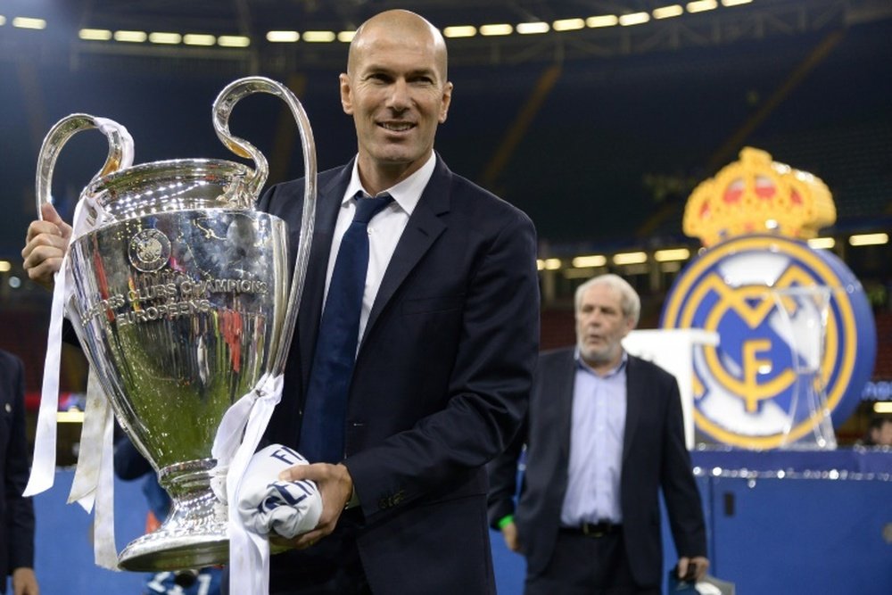 Zidane, un héros pour ses joueurs. AFP