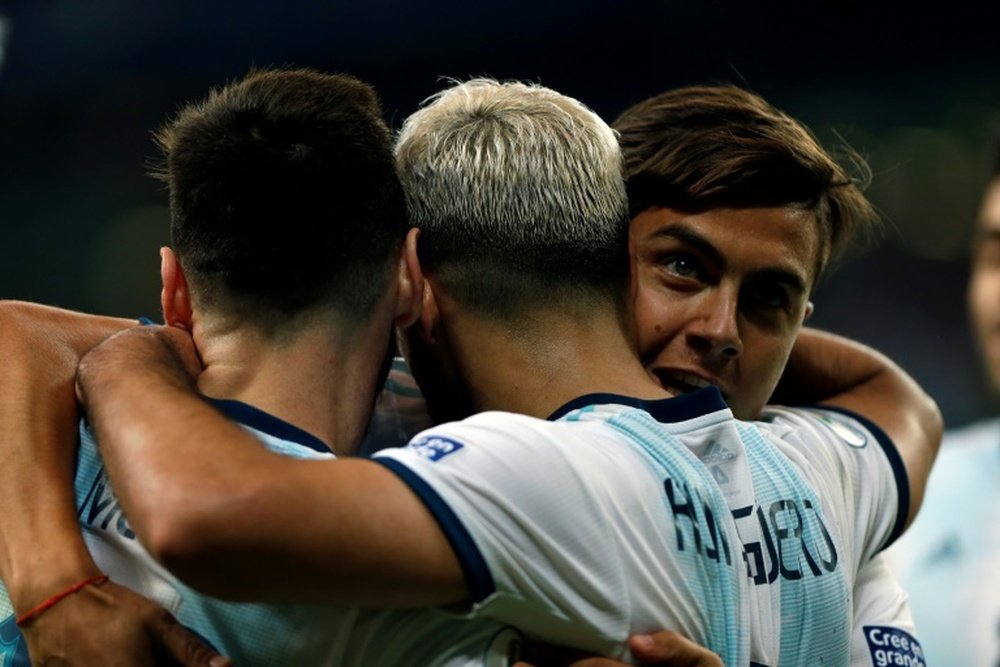 Le groupe de l'Argentine, sans Di Maria mais avec Dybala. AFP