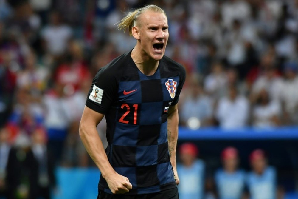 Vida cumplió cien partidos con Croacia. AFP