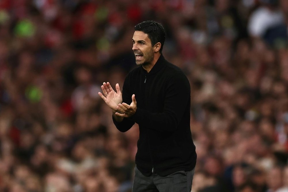 Arteta commented on Fabio Vieira's impact against Fulham. AFP