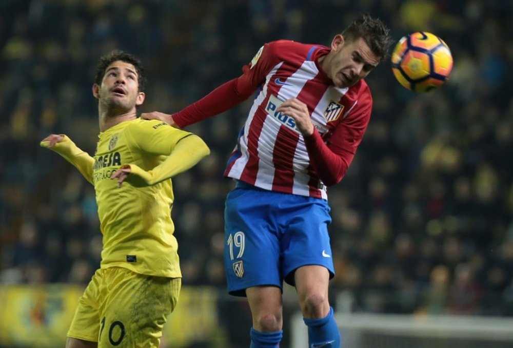 Le défenseur français de l'Atletico Madrid Lucas Hernandez lors d'un match contre Villarreal. AFP