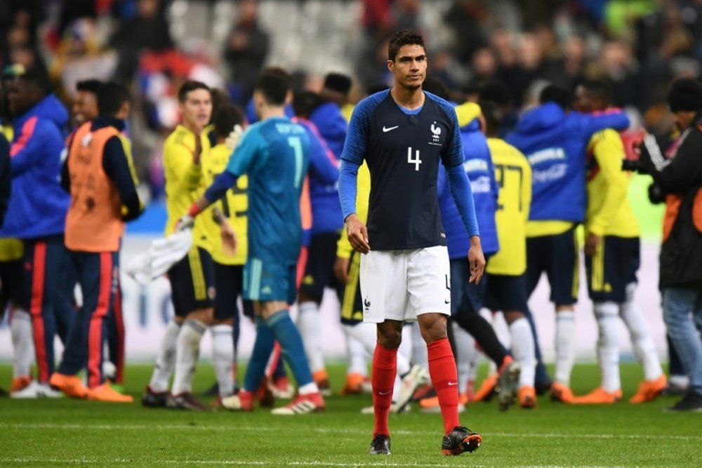 France let a two-goal lead slip away to Colombia. AFP