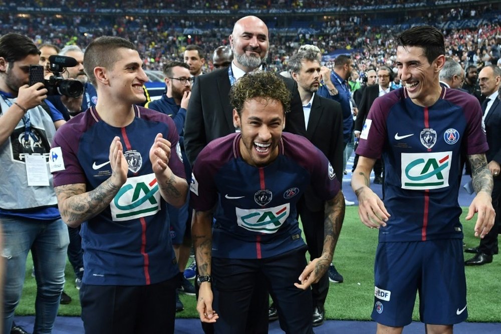 Le PSG est champion de France pour la cinquième fois en six ans. AFP