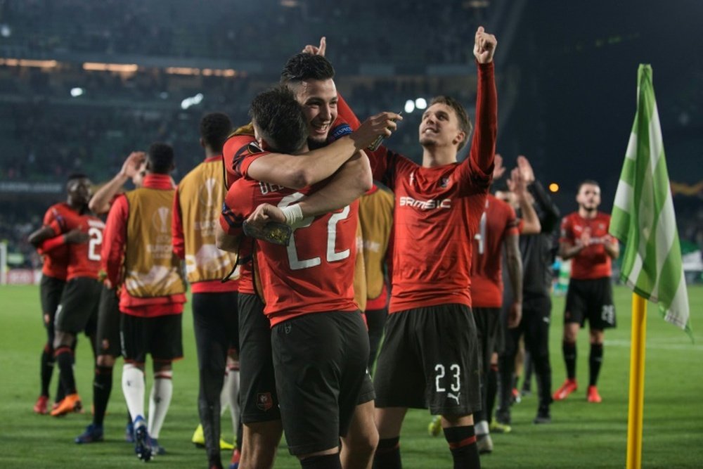 El Rennes consiguió una victoria de mérito en el Villamarín. AFP