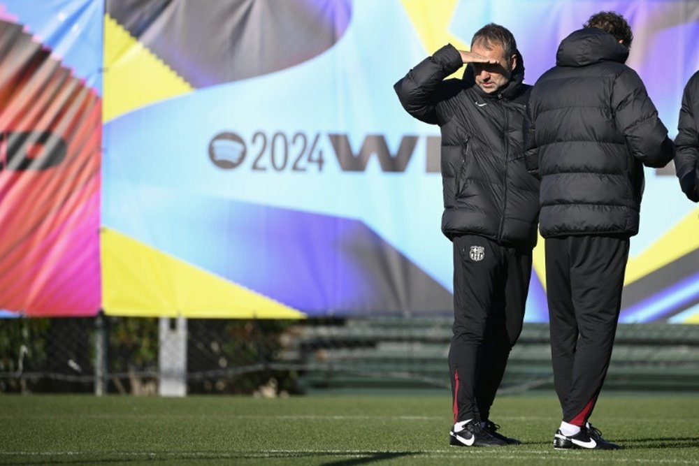 Barcelona trained on Tuesday without Christensen and Olmo. AFP