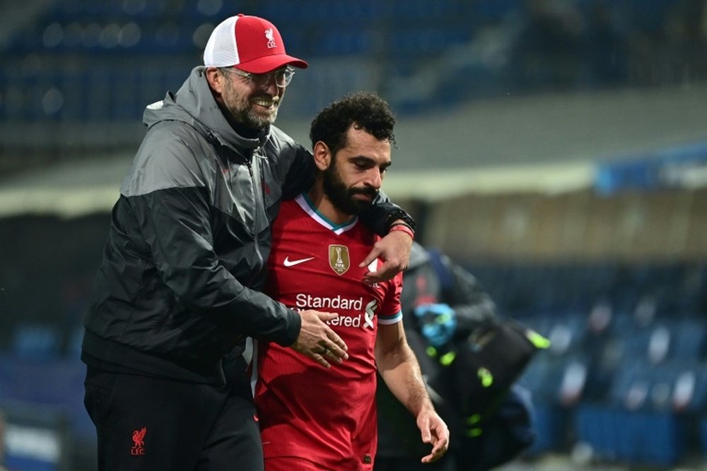 Salah huyó de excusas antes del Liverpool-United. AFP