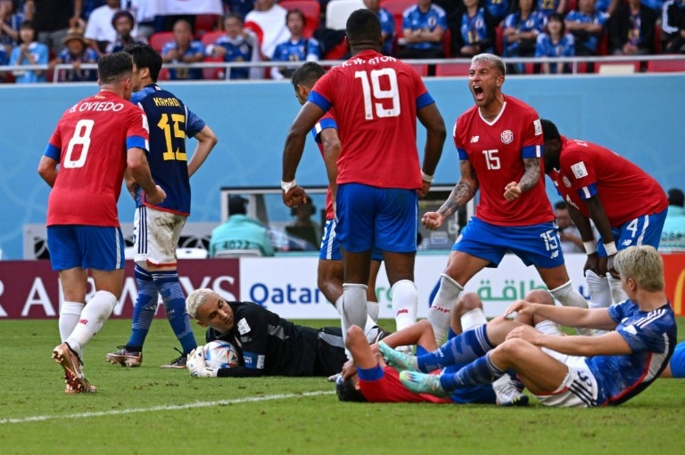 Na retranca e com um único chute a Costa Rica vence o Japão. AFP