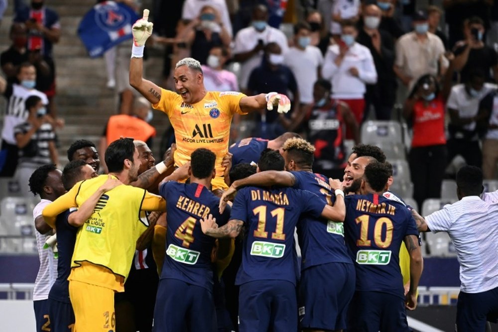 PSG vence tudo na França e agora quer a Europa. AFP