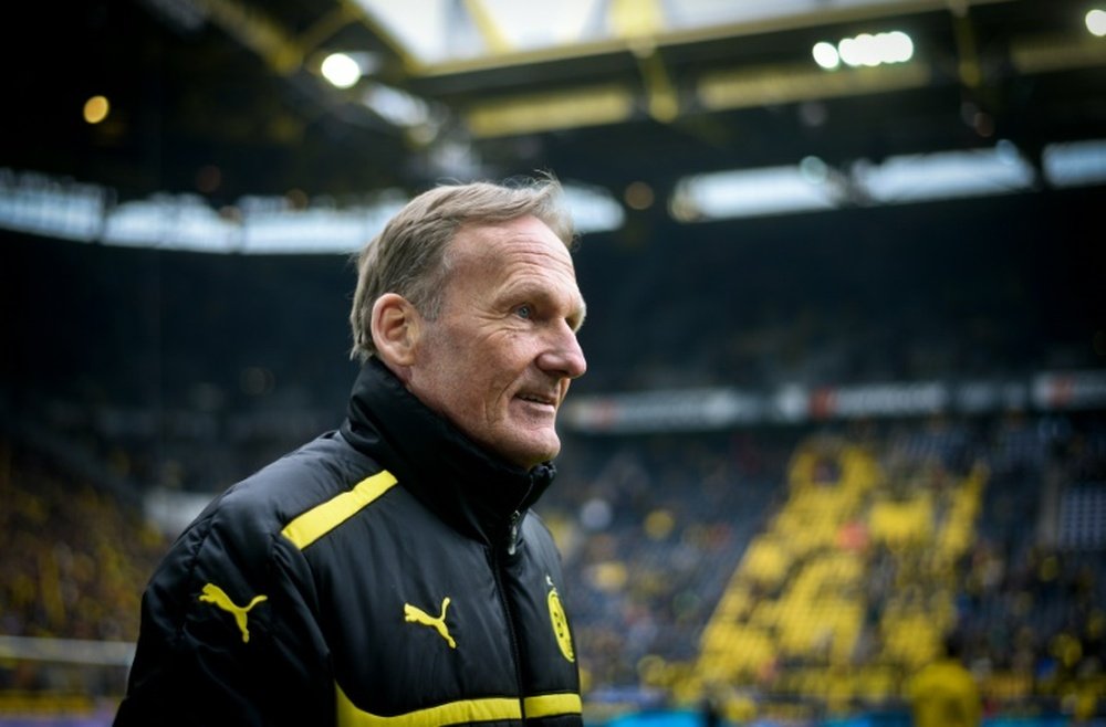 Hans-Joachim Watzke, le président du club allemand de Dortmund, le 30 avril 2016. AFP