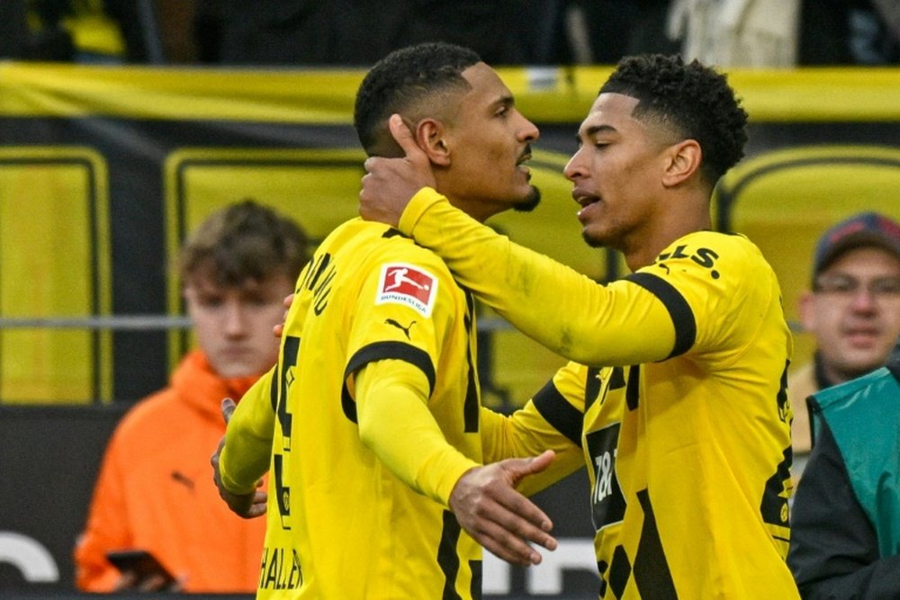 Sébastien Haller ouvre son compteur avec Dortmund. Captura/#Vamos