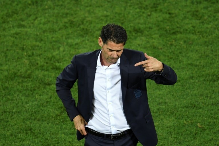 Hierro took charge of Spain during the 2018 World Cup. AFP