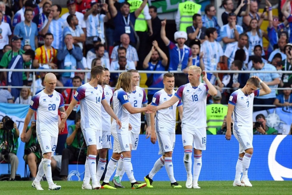 Les Islandais satisfaits après le nul surprise contre l'Argentine. AFP