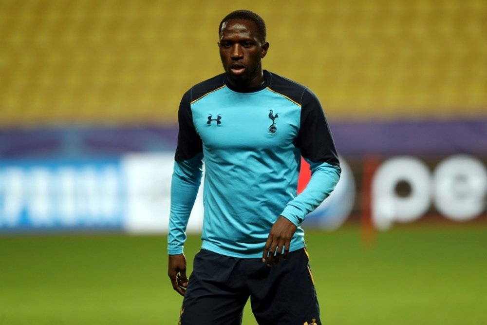 Moussa Sissoko, entrenando antes de enfrentarse al Mónaco. AFP