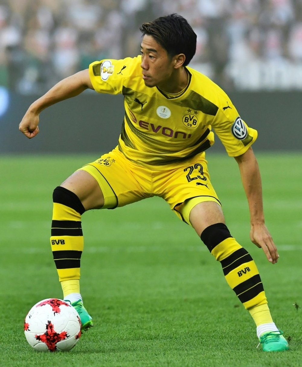 Le Japonais de Dortmund Shinji Kagawa, le 27 mai 2017 lors de la finale de la Coupe d'Allemagne. AFP